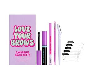 Kit de maquillaje para cejas, conjunto de cejas con tarjeta de cejas | Kit de maquillaje para ojos impermeable y resistente a la rotura - Suministros cosméticos con tarjeta de cejas, cortaúñas