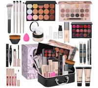 Kit de maquillaje para mujer, kit completo de caja de regalo de vacaciones, paquete básico esencial que incluye kit de maquillaje completo todo en uno