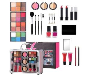 Kit de Maquillaje para Mujeres - Cosméticos Faciales Waterproof y Smudge-Proof | Kit de Maquillaje con Todo Incluido - para Hogar, Viaje, Vacaciones, Oficina, Viajes de Negocios,