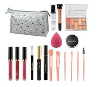 Kit de maquillaje para mujeres, kit de maquillaje profesional - Juegos de maquillaje multiusos para mujer,Paquete de maquillaje inicial de 18 piezas/juego para profesionales principiantes de
