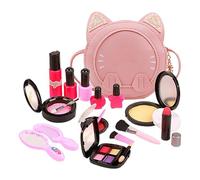 Kit de maquillaje para niñas con sombra de ojos - Juego de maquillaje con princesas de dibujos animados | Lápiz labial y esmalte de uñas, juguete de rol para niños con habilidades prácticas