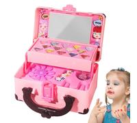 Kit De Maquillaje para Niñas | Juego de Imitación con Lápiz Labial y Sombras,con Estuche Set de Cosméticos Infantil,para Juego Simulación Principiantes Interpretación Roles Cumpleaños y Sala Juegos