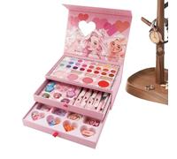 Kit De Maquillaje para Niñas | Kit De Maquillaje Infantil para Jugar - Juguete Simulador Lavable para Fiestas Princesas Teatro Escuela Talleres Manuales Actuación Cumpleaños