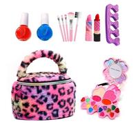 Kit De Maquillaje Para Niños - Estuche De Maquillaje Lavable Para Juego De Imitación,Kit De Niñas 22 Piezas | Para De 3 A 12 Años Juego Simbólico Regalo Cumpleaños Navidad