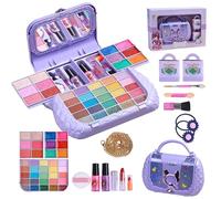 Kit de maquillaje para niños: juego de cosméticos Princess Pretend, juguetes de maquillaje lavables seguros, kit de belleza de juego de roles creativo, actividad cosmética divertida | Uso eficaz con n