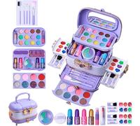 Kit de maquillaje para niños - Toy Makeup | Pretend Play Makeup | Princess Toys Real Cosmetic Set, Children's Makeup, Pretend Play Set, Washable 57X Set Children, Washable Makeup - Girls Toys for