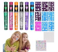 Kit de maquillaje para pintura de caras - conjunto de palitos de maquillaje, colorido kit creativo | Paleta de pintura facial utilizada durante fiestas de cumpleaños, eventos escolares o