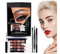 Kit de maquillaje para sombras de ojos: juego de maquillaje portátil compacto, paleta de 8 colores, fórmula resistente al agua de larga duración con mezcla | Perfecto para mujeres, cosméticos, r
