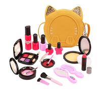 Kit de maquillaje - Princesa Beauty Toy, Glam vanidad Set | Caja de juego cosmética de dibujos animados, fácil de llevar, paleta de pintalabios, estuche de maquillaje de rol, esmalte de uñas seguro