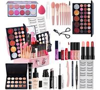 Kit de Maquillaje Profesional Completo, MKNZOME Set de Maquillaje Mujer Estuches de Maquillaje Portátil Paletas de Sombras de Ojos Fundación barra de labios para Mujeres Niñas