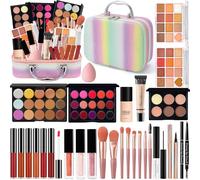 Kit de Maquillaje Profesional Completo, Set Maquillaje Adolescente Chica Mujer con Bolsa Maquillaje Viaje, Pack Maquillaje Regalo con Paleta Sombras Ojos Rímel Gloss Labios Base Maquillaje Corrector