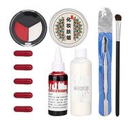 Kit de maquillaje profesional para Halloween con efectos especiales, ideal para heridas, cicatrices y maquillaje teatral, compatible con, incluye brochas, esponjas y paleta de colores realistas