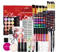 Kit de Maquillaje, Set Maquillaje Mujer, Estuche Maquillaje Mujer, Set de Regalo de Maquillaje Kit de Inicio Completo con Sombras de Ojos, Fundación, Maletín Maquillaje para Niñas Mujeres