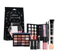 Kit de Maquillaje, Set Maquillaje Mujer, Estuche Maquillaje Mujer, Set de Regalo de Maquillaje Kit de Inicio Completo con Sombras de Ojos, Fundación, Maletín Maquillaje para Niñas Mujeres
