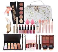Kit de Maquillaje, Set Maquillaje Mujer, Estuche Maquillaje Mujer, Set de Regalo de Maquillaje Kit de Inicio Completo con Sombras de Ojos, Fundación, Maletín Maquillaje para Niñas Mujeres