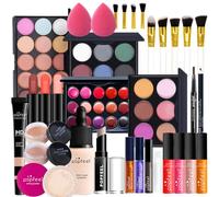 Kit de Maquillaje, Set Maquillaje Mujer, Estuche Maquillaje Mujer, Set de Regalo de Maquillaje Kit de Inicio Completo con Sombras de Ojos, Fundación, Maletín Maquillaje para Niñas Mujeres