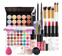 Kit de Maquillaje, Set Maquillaje Mujer, Estuche Maquillaje Mujer, Set de Regalo de Maquillaje Kit de Inicio Completo con Sombras de Ojos, Fundación, Maletín Maquillaje para Niñas Mujeres