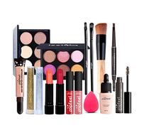 Kit de Maquillaje, Set Maquillaje Mujer, Estuche Maquillaje Mujer, Set de Regalo de Maquillaje Kit de Inicio Completo con Sombras de Ojos, Fundación, Maletín Maquillaje para Niñas Mujeres
