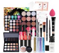 Kit de Maquillaje, Set Maquillaje Mujer, Estuche Maquillaje Mujer, Set de Regalo de Maquillaje Kit de Inicio Completo con Sombras de Ojos, Fundación, Maletín Maquillaje para Niñas Mujeres