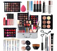 Kit de Maquillaje, Set Maquillaje Mujer, Estuche Maquillaje Mujer, Set de Regalo de Maquillaje Kit de Inicio Completo con Sombras de Ojos, Fundación, Maletín Maquillaje para Niñas Mujeres