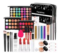 Kit de maquillaje todo en uno, kit de maquillaje completo para mujeres, set de regalo de maquillaje para mujeres principiantes, paquete básico de maquillaje, incluye paleta de sombras de ojos, lápiz