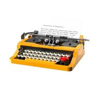 Kit de máquina de escribir vintage - Creative Model Build, Classic Design Blocks | Conjuntos de estilo mecánico realista, hazlo tú mismo - Juguetes de escritorio decorativos, regalo coleccionable para