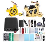 Kit de Máquina de Tatuaje de Bobina, 2 Máquinas de Tatuaje, Pedal de Pie de Tatuaje de 1,4 M de Largo, Pedal de Clip, Agarre de Tatuaje, Cable de Clip de Aguja, Juego de Herramientas de Tatuaje(#1)