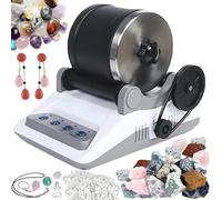 Kit de máquina de vaso de roca, máquina eléctrica de pulido de piedras con temporizador de 7 días y pulidor desmontable para gemas de bricolaje, rocas y cristales