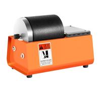 Kit de máquina eléctrica de vaso de roca, molinillo de gemas de doble rueda con velocidad ajustable, barril silencioso a prueba de fugas para pulir rocas, cristales, vidrio, monedas
