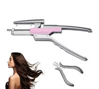 Kit de Máquina para Extensiones de Cabello 6D, Herramienta para Extensiones de Cabello Natural de 5 Filas con Alicates - Sistema Cold Fusion Rápido & Invisible para Peinado de Salón
