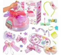 Kit de máquina para hacer lazos DIY para niñas, lazos para el pelo, diademas, pulseras, artes y manualidades, juguetes, regalo de 4 a 12 años
