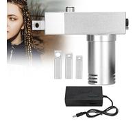Kit de máquina para rastas - Nuevo Fabricante de rastas eléctrico portátil Mejorado, Funciona en la Cabeza o Cabello sintético Trenzado - Incluye 3 Orificios de Repuesto