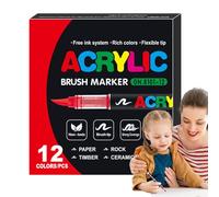 Kit de marcadores de arte: bolígrafos impermeables, herramientas de doble punta | Conjunto de coloración creativa Diseño de aplicaciones de tinta suave para diario Ilustración Craft Drawing Letras de