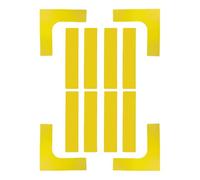 Kit de marcadores de línea de cancha - Juego de Tiro de límites de Pickleball para Entrada al Aire Libre, marcadores Antideslizantes de Color Rojo, Naranja, Azul y Verde, diseño Antideslizante