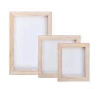 Kit de marco de madera para hacer papel de 3 tamaños con pantalla de malla de alta densidad, herramienta de fabricación de papel hecha a mano para tarjetas de arte, impresión de tela y decoración del