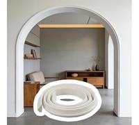 Kit de marco de puerta 3D flexible de 3.2 a 66.6 pies, juego de moldura universal de PVC precurvado, tablero de panel de revestimiento de arco para entradas (5 cm de ancho, 16 m)
