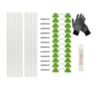 Kit de marco de túnel de invernadero de fibra de vidrio, soporte reutilizable para plantas para camas elevadas, estructura de cubierta de protección contra heladas para verduras y flores, bricolaje (A