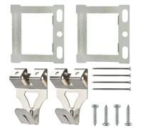 Kit de marco flotante de lona para colgar cuadros con ganchos cromados CWH marcos flotantes con tornillos de fijación y clavos, paquete de 2