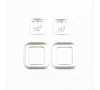 Kit de marco interior ABS plateado para Mercedes W212, cubierta de interruptor de asiento trasero, cubierta de interruptor de asiento trasero, bisel de control de calefacción de coche, anillo de botón