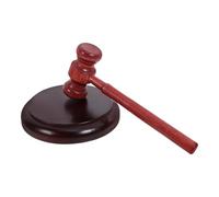 Kit de martillo de subasta de martillo de juez de madera con base, martillo de corte portátil for uso de abogados y subastas Mazas de madera