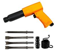 Kit de martillo neumático con 4 cinceles, arranque de un solo botón de 2500 BPM, retenedor de cambio rápido para reparación de automóviles, corte y demolición de metales (AH-250SPLUS)