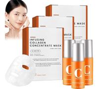 Kit de mascarilla de colágeno Película de colágeno soluble coreano Mascarilla de colágeno antiedad Mascarilla para el cuidado de la piel con colágeno para fundir Mascarilla facial Hoja hidratante Piel
