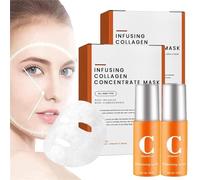 Kit de mascarilla de colágeno Película de colágeno soluble coreano Mascarilla de colágeno antiedad Mascarilla para el cuidado de la piel con colágeno para fundir Mascarilla facial Hoja hidratante Piel