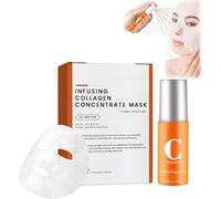 Kit de Mascarilla de Colágeno Soluble, Mascarilla de Colágeno Antiedad, Piel Revitalizada, Absorción en 1 Segundo, Antiedad, Suaviza las Líneas de Expresión