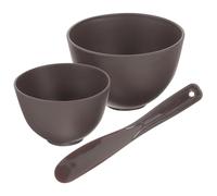 Kit de Mascarilla Mezcladora de Silicona y Pp Cuenco Plegable Café 1 Juego