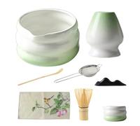 Kit de matcha, juego de batidor y tazón, kit de té japonés con colador y cuchara para mujeres, hombres, amantes del té, ceremonia en casa, café, desayuno, leche