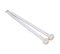 Kit de mazos de batería de zenithaur con mazos de percusión de madera de arce sólido, un conjunto de dos barras de tambor para la cabeza de fieltro para el bombo, Timpani y (White)