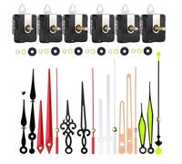 Kit de mecanismo de reloj de cuarzo silencioso con movimiento de alto par alimentado por batería y longitudes de eje ajustables para construcción de relojes personalizados y reparación de relojes de