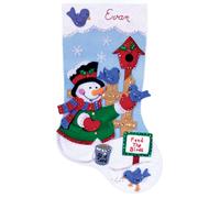 Kit de medias de fieltro ""Alimentando a los p jaros"" de Design Works Crafts