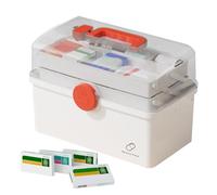 Kit De Medicina De Emergencia, Caja De Primeros Auxilios Para La Familia, Contenedor Transparente Para Medicamentos, Almacenamiento Seguro De Medicamentos, Pastillero Para Organizador Médico Portátil